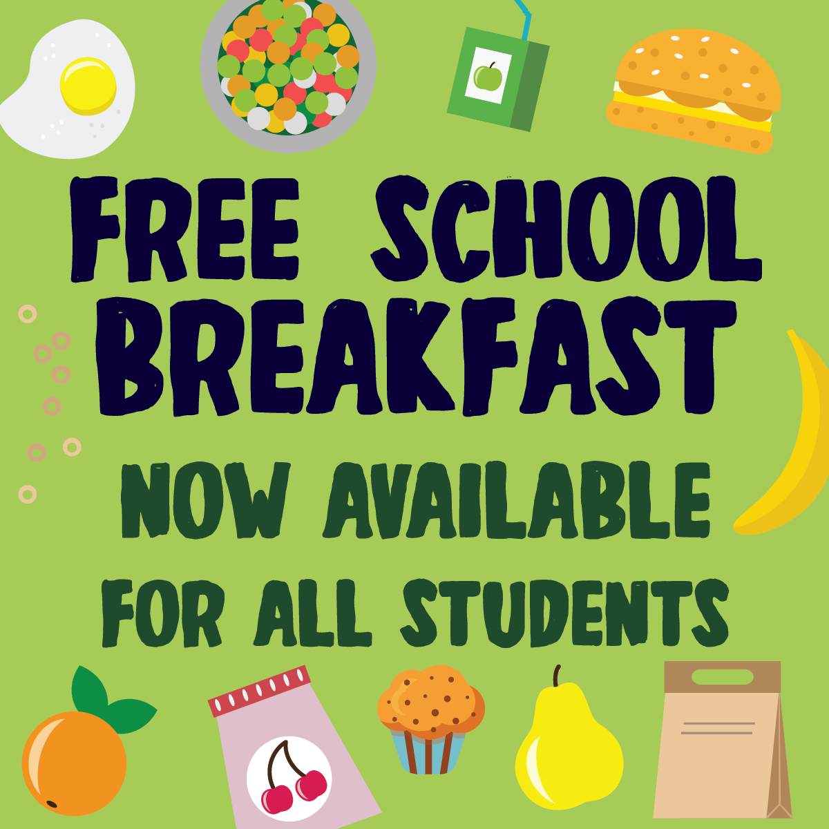 Free School Breakfast Now Available For All Students