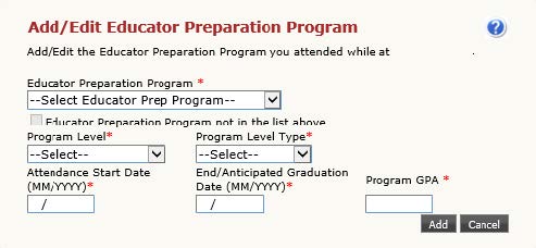 Screenshot Education Selecting Ed Prep Program 